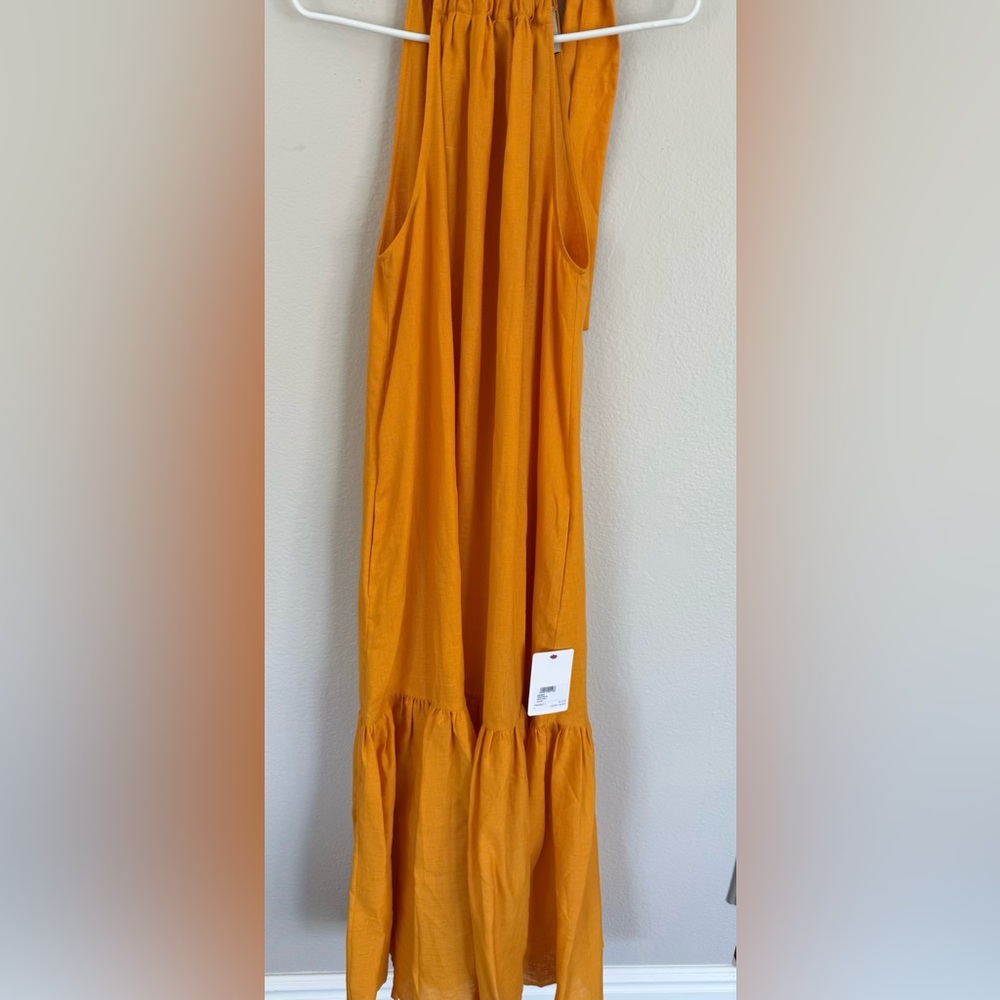 New Asceno yellow long dress size L